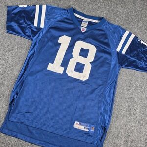 Vintage Reebok Peyton Manning Colts Jersey Kids XL Blue #18 NFL